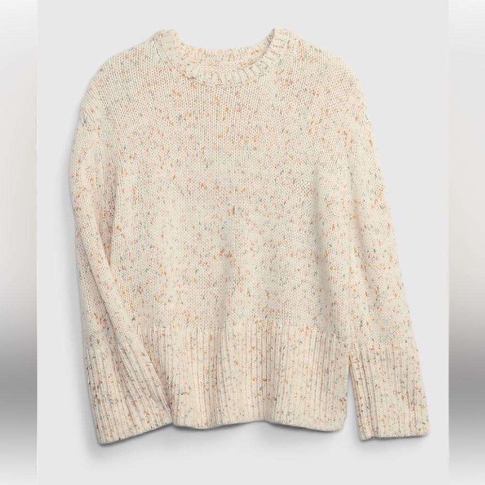 GAP Cream Confetti Women's Crew Neck Sweater sz XL